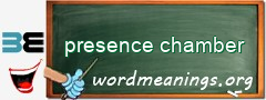 WordMeaning blackboard for presence chamber